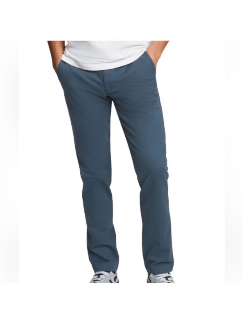 Gap Essential Slim Fit Performance Chino Pants in Blue Pearl Khaki, size 32x30